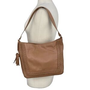 NEW Tignanello Leather Nude Pink Shoulder Bag